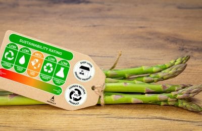 asparagus with an eco-label